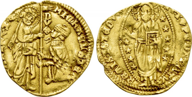 ITALY. Venice. Michele Steno (1400-1413). GOLD Ducato. 

Obv: MICҺAЄL STЄN / D...