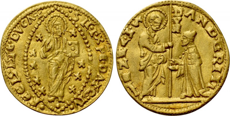 ITALY. Venice. Andrea Gritti (1523-1539). GOLD Zecchino. 

Obv: AND GRITI / DV...