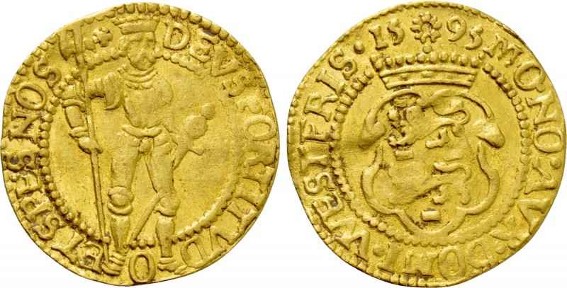 NETHERLANDS. GOLD Ducat (1595). West Friesland. Hungarian type. 

Obv: MO NO A...