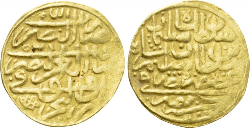 OTTOMAN EMPIRE. Sulayman I Qanuni (AH 926-974 / 1520-1566 AD). GOLD Sultani. Mis...