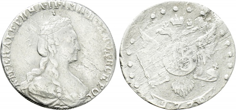 RUSSIA. Catherine II 'the Great' (1762-1796). Rouble (1779-CПБ). St. Petersburg....