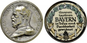 GERMANY. Ludwig III von Bayern (1913-1918). Silvered bronze 'Bayernthaler' or Box Medal (1916). By Richard Klein.