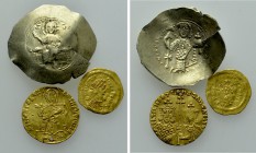 3 Byzantine Gold Coins.