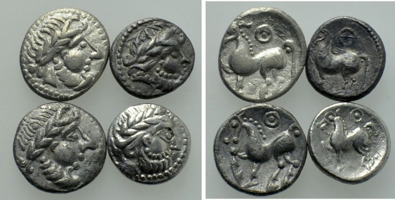 4 Celtic Coins. 

Obv: .
Rev: .

. 

Condition: See picture.

Weight: g...