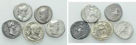 5 Roman Silver Coins.