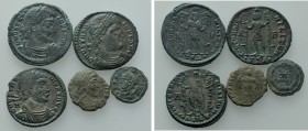 5 Scarce Late Roman Coins.