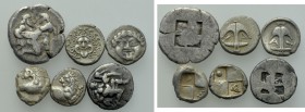 6 Greek Silver Coins.
