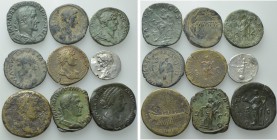 9 Roman Coins; Including 4 Sesterti.