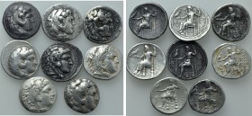 8 Tetradrachms of Alexander the Great.