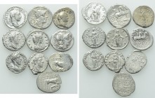 10 Ancient Silver Coins.