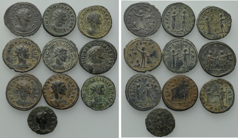 10 Coins of Aurelianus and Severina. 

Obv: .
Rev: .

. 

Condition: See ...
