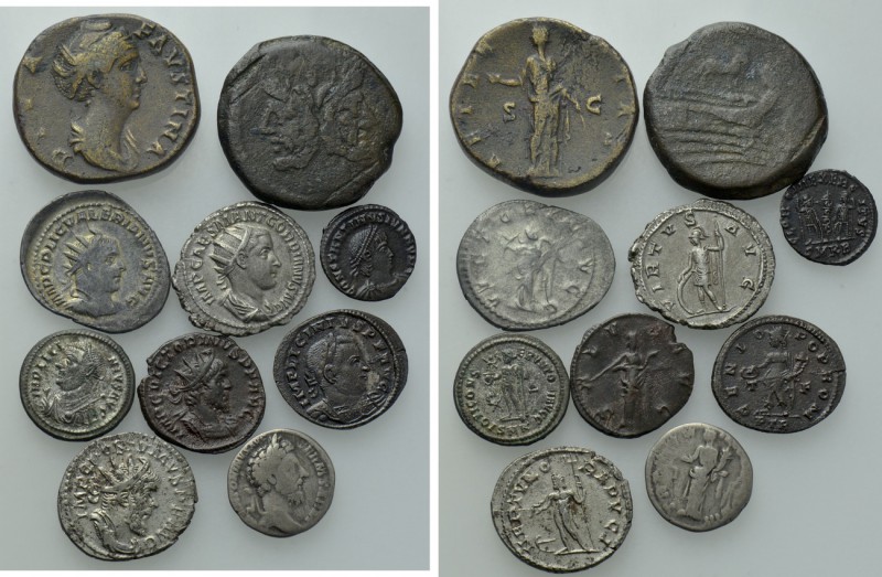 10 Roman Coins. 

Obv: .
Rev: .

. 

Condition: See picture.

Weight: g...