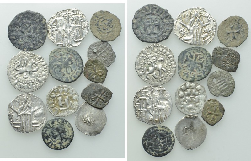 12 Medieval Coins. 

Obv: .
Rev: .

. 

Condition: See picture.

Weight...