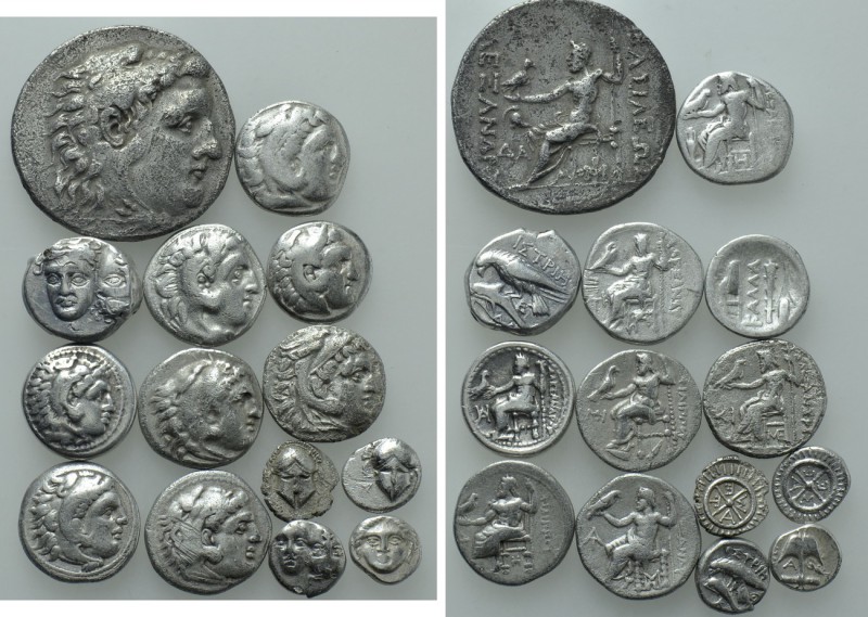 14 Greek Coins. 

Obv: .
Rev: .

. 

Condition: See picture.

Weight: g...
