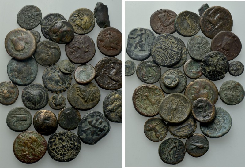 25 Greek Coins. 

Obv: .
Rev: .

. 

Condition: See picture.

Weight: g...