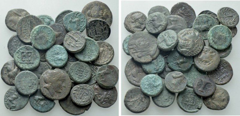 30 Greek Coins. 

Obv: .
Rev: .

. 

Condition: See picture.

Weight: g...