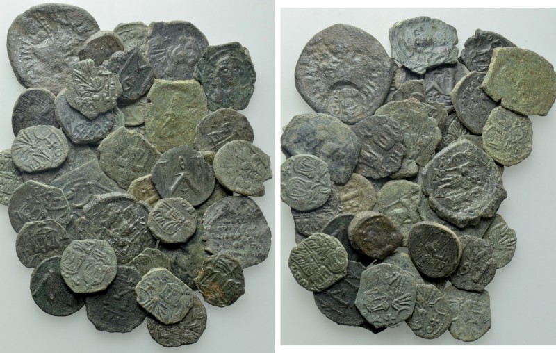 38 Byzantine and Medival Coins From Sicilian Mints. 

Obv: .
Rev: .

. 

...