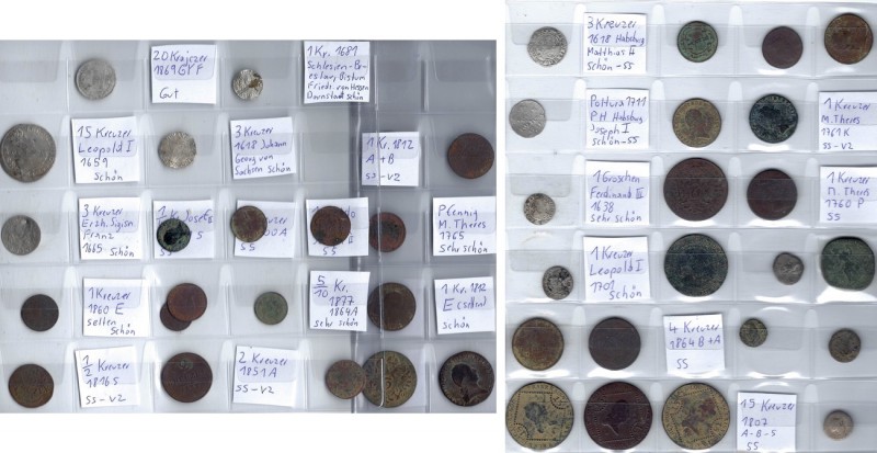 Small Coin Collection; From Roman Empire to the Habsburgs (45 pieces). 

Obv: ...
