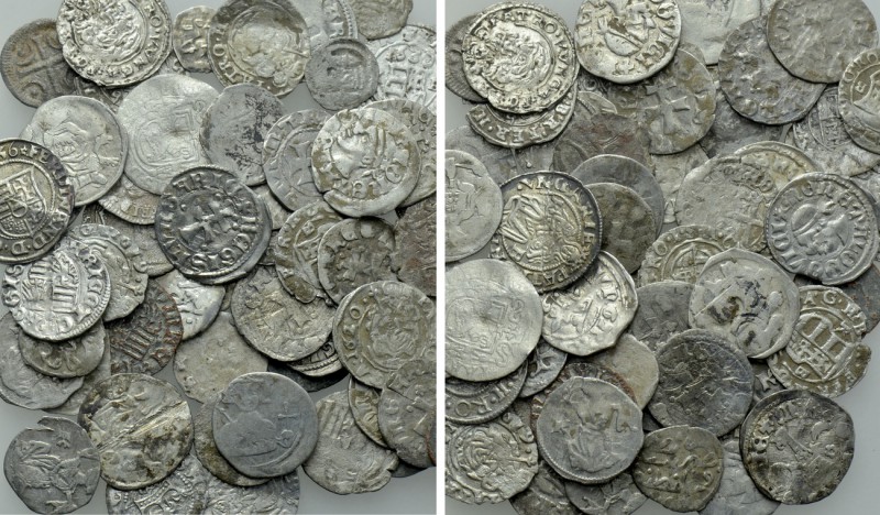 Circa 60 Medieval and Modern Hungarian Coins. 

Obv: .
Rev: .

. 

Condit...