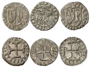 Genève 
Lot de 3 pièces : Quart 1594 G, 1595 G, 1596 G. Demole 28, 29, 30; HMZ 2-306 v, w, x; Stroehlin 28,29,30A. 

Très beaux.(3)

Quart 1596: ...