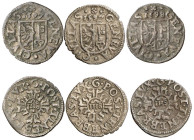 Genève 
Lot de 3 pièces : 2 Quarts 1597 G (2 variantes), 1598 G. Demole 48, 49, 50; HMZ 2-305 e(2), f; Stroehlin 48B, 49, 50. 

Beaux à très beaux....