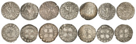 Genève 
Lot de 7 pièces : Sol 1561 P (2 variantes), 1562 P, 1564 G, 1565 G, 1566 G, 1568 G. Demole 201var, 211, 213, 214, 215, 217var; HMZ 2-303 aa, ...