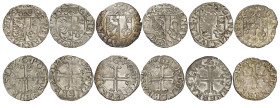 Genève 
Lot de 6 pièces : Sol 1574 G (4 variantes), 1575 G, 1576 G. Demole 223/var, 224/var, 225; HMZ 2-303 nn, oo, pp; Stroehlin 223B, 223C, 223var ...