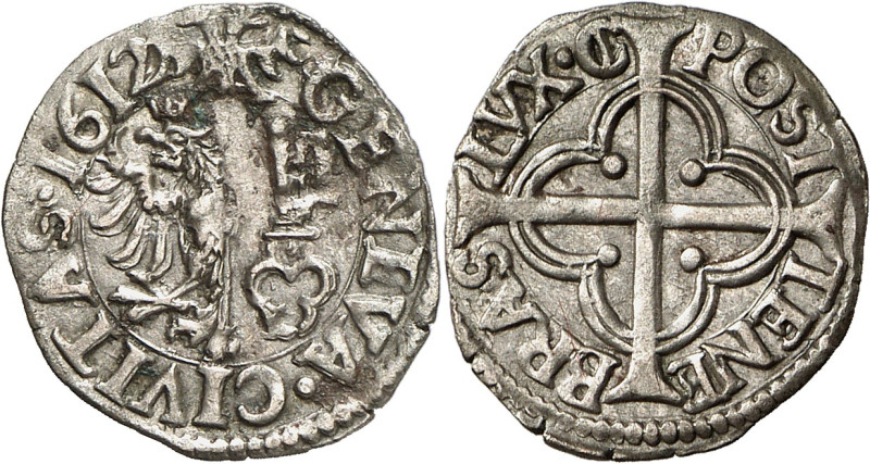 Genève 
3 Quarts 1612 C. GENEVA · CIVITAS · 1612 Armoiries de Genève dans un ce...