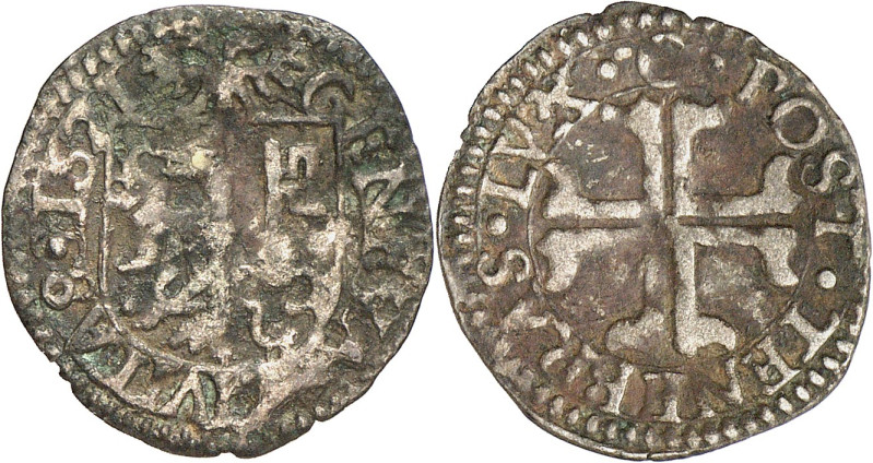 Genève 
Sol 1621 G. GENEVA · CIVITAS ·S 1621 Ecu de Genève surmonté de l'aigle ...