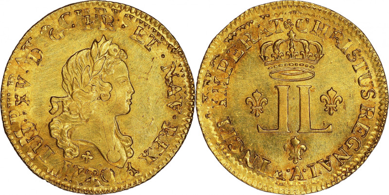 France. 1720-A Louis d’Or. Paris Mint. Gadoury-337. MS-62 (PCGS).

151.5 grain...