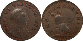 Circa 1786 Non Vi Virtute Vici Copper. Small Head. Musante GW-7, Baker-13, Breen-977. Copper. AU-53 (PCGS).

28.3 mm. 135.0 grains. A handsome speci...