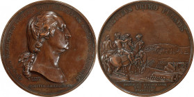 Circa 1850s(?) Washington Before Boston Medal. Third Paris Issue. Error Date Corrected. Musante GW-9-P2A, Baker-48, Julian PR-1. Joined Copper Shells....