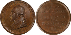 “1790” (Circa 1850s) Manly Medal. Second obverse. Musante GW-11, Baker-62B. Bronze. SP-64 BN (PCGS).

49.3 mm. 905.5 grains. A most handsome medal, ...