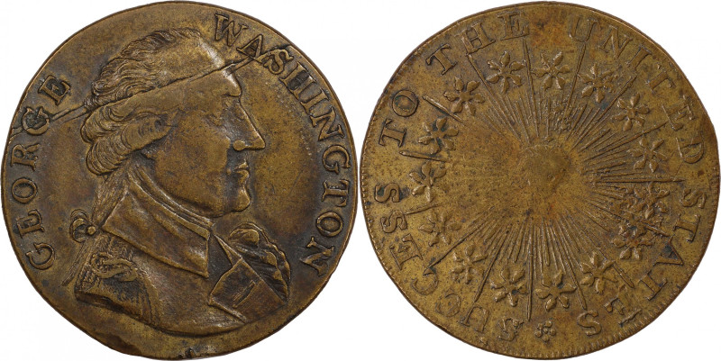 Circa 1793 Washington Success Token. Large Size. Third Obverse. Musante GW-43, B...