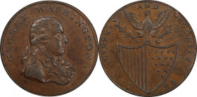 1795 Liberty and Security Penny. Musante GW-47, Baker-32, Breen-1258. The Rare Dated Type. Copper. Lettered edge, AN ASYLUM FOR THE OPPRESSED OF ALL N...