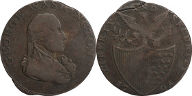 1795 Liberty and Security Halfpenny. Musante GW-48, Baker-31C, Breen-1262. Copper. Plain edge. VF-30 (PCGS).

27.2 mm. 103.7 grains. Uniform deep st...