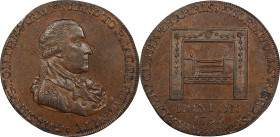 Circa 1795 Grate Halfpenny. Large Buttons. Musante GW-49, Baker-29, Breen-1274. Copper. Lettered edge, PAYABLE AT LONDON LIVERPOOL OR BRISTOL. MS-63 B...