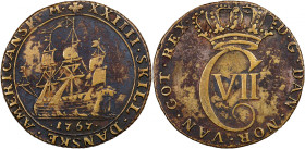 1783 Georgius Triumpho-Contemporary Counterfeit Danish West Indies Muling. Musante GW-55, Baker-Unlisted, Breen-Unlisted. Copper. AG-3 (PCGS).

29.2...