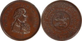 1796 Repub. Ameri. Medal. Musante GW-61, Baker-68. Copper. MS-66 BN (PCGS).

33.1 mm. 300.3 grains. Lovely deep mahogany on the obverse while the re...