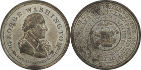 Circa 1800 Repub. Ameri. Medal. Musante GW-62, Baker-69A. White Metal. AU Details--Environmental Damage (PCGS).

33.0 mm. 223.4 grains. Dark pewter ...