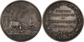 Circa 1798 Washington Seasons Medal. The Shepherd. Late reverse die state. Musante GW-67, Baker-170, Julian IP-51. Silver. AU-58 (PCGS).

48.3 mm. 7...