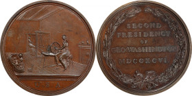 Circa 1798 Washington Seasons Medal. The Home. Late reverse die state. Musante GW-69, Baker-172A, Julian IP-52. Copper. SP-58 (PCGS).

48.0 mm. 745....