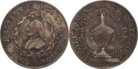 Circa 1800 Washington Funeral Medal. Funeral Urn. Musante GW-70, Baker-166A. Dies 4-C2. Silver. EF-45 (PCGS).

29.1 mm. 130.9 grains. Without the us...