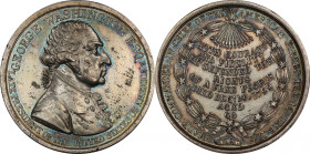 Circa 1800 Westwood Medal. First Reverse. Musante GW-82, Baker-81B. White Metal, Silvered. AU-58+ (PCGS).

40.5 mm. 506.2 grains. Light silver gray ...