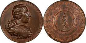 1805 Eccleston Medal. Musante GW-88, Baker-85. Copper. SP-62 BN (PCGS).

76.0 mm. 2074.6 grains. Lovely light chocolate brown surfaces with thin out...