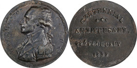 Circa 1832 C.C.A.U.S.-Birth Centennial Medal. Musante GW-91. Baker-163F. White Metal. Genuine (PCGS).

40.2 mm. 286.3 grains. Heavy dark patina with...