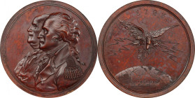 Circa 1808 Peace of 1783 Medal. Musante GW-92, Baker-58A, Julian CM-5. Copper, Bronzed. SP-62 (PCGS).

40.3 mm. 548.1 grains. A really beautiful exa...