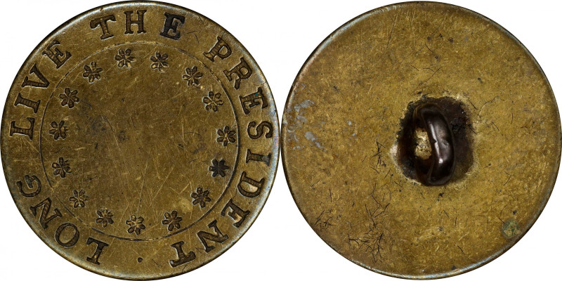 Circa 1792(?) Presidential Button. The 15-Star Pattern. Large Format. Cobb-16, A...