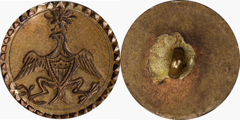 Circa 1790s Eagle and Star Button. Cobb-17, Albert WI-12F, DeWitt-unlisted, Bake...