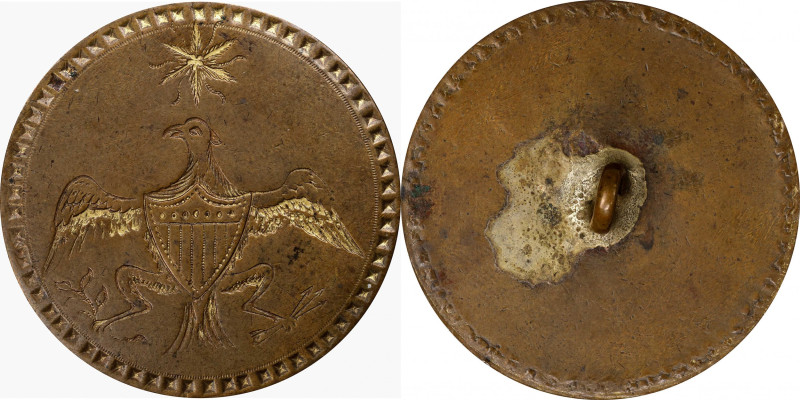 Circa 1790s Eagle and Star Button. Cobb-17g, Albert WI-12C, DeWitt 1789-3c, Bake...